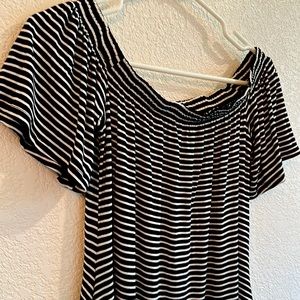 Abound casual black and white striped summer dress